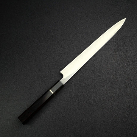Takahiro Nihei Hyomon White 2 Damascus Yanagiba 270mm w/ Saya, exclusive to K&S