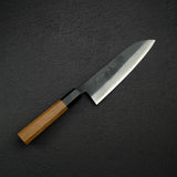 Shiro Kamo Seilan AS Kurouchi Santoku 180mm