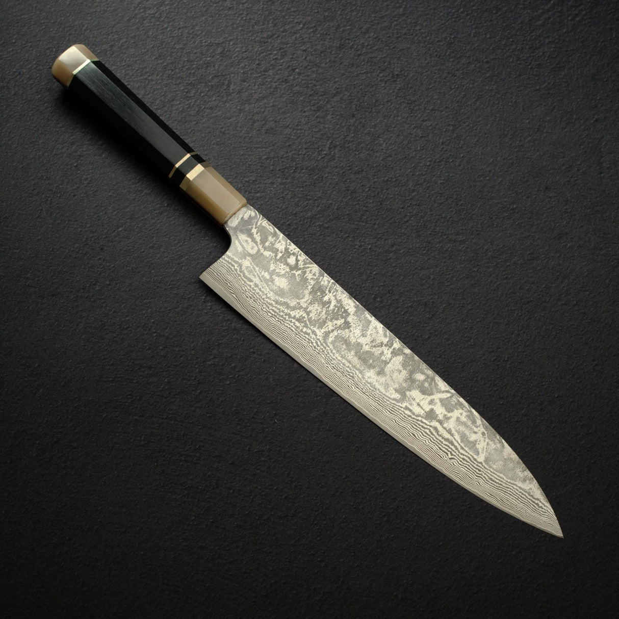 카모 시로 하모노 SG2/R2 블랙 다마스커스 규토(셰프나이프) 270mm 사야 포함