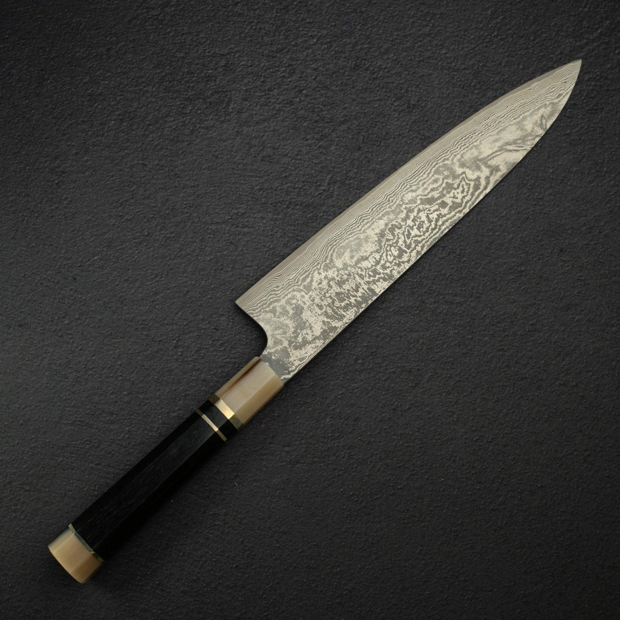 카모 시로 하모노 SG2/R2 블랙 다마스커스 규토(셰프나이프) 270mm 사야 포함