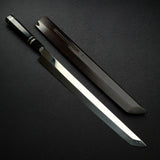 Exotic: Yoshikazu Ikeda White #1 Mizu-Honyaki Mt. Fuji Sakimaru Takohiki 390mm w/ Saya