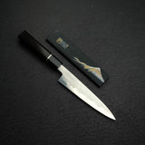 Hatsukokoro Komorebi Blue 1 Damascus Petty 150mm w/ Guard, Un-engraved
