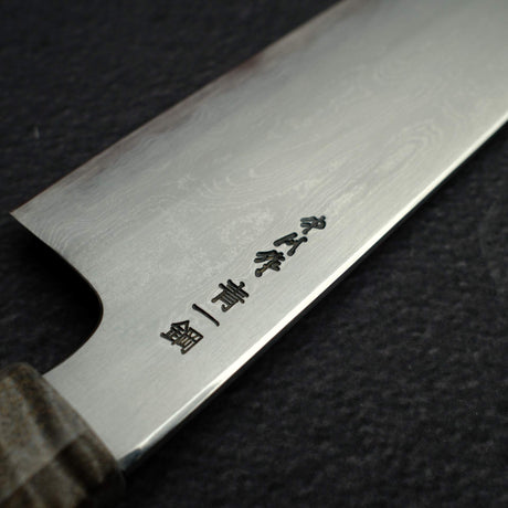 하츠코코로 x 나카가와 사토시 청1강 다마스커스 산토쿠(다용도칼) 170mm
