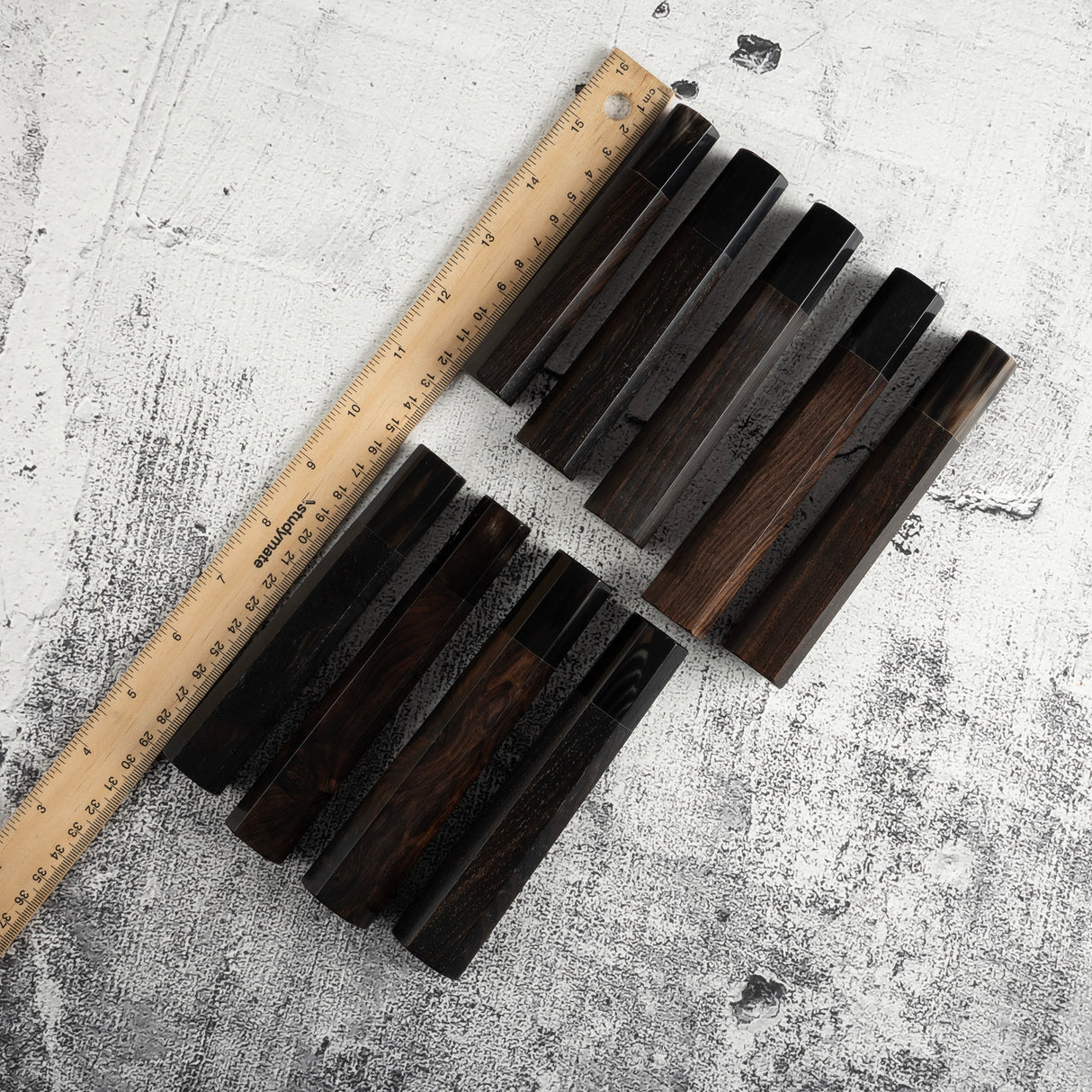 K&S Custom Ebony Octagonal Black Horn WA Handle