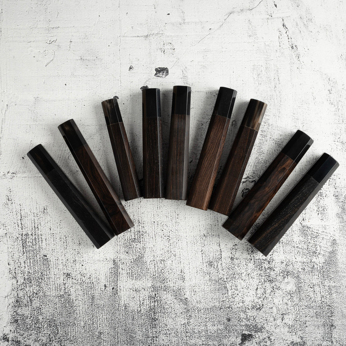 K&S Custom Ebony Octagonal Black Horn WA Handle