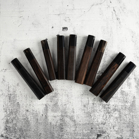 K&S Custom Ebony Octagonal Black Horn WA Handle