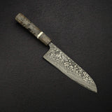 사지 타케시 SG2 블랙 다마스커스 산토쿠(다용도칼) 180mm 자작나무 핸들