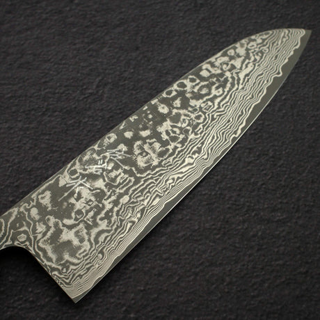 Takeshi Saji SG2 Black Damascus Santoku 180mm Birchwood Handle