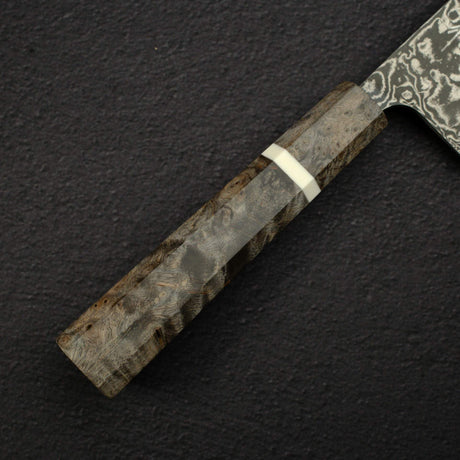Takeshi Saji SG2 Black Damascus Santoku 180mm Birchwood Handle