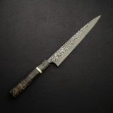 Takeshi Saji SG2 Black Damascus Sujihiki 240mm Birchwood Handle