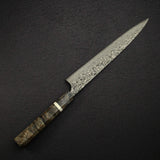 Takeshi Saji SG2 Black Damascus Sujihiki 240mm Birchwood Handle