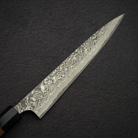 Takeshi Saji SG2 Black Damascus Sujihiki 240mm Rosewood Handle