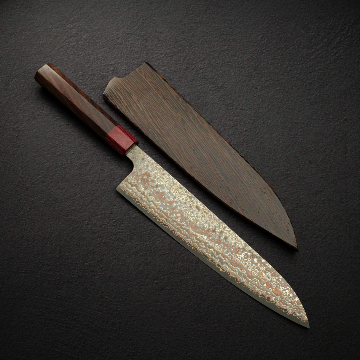 Takeshi Saji VG10 Rainbow Damascus Gyuto 240mm