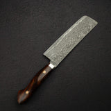 Tanaka R2 Etched Black Damascus Nakiri 165mm Ironwood Handle