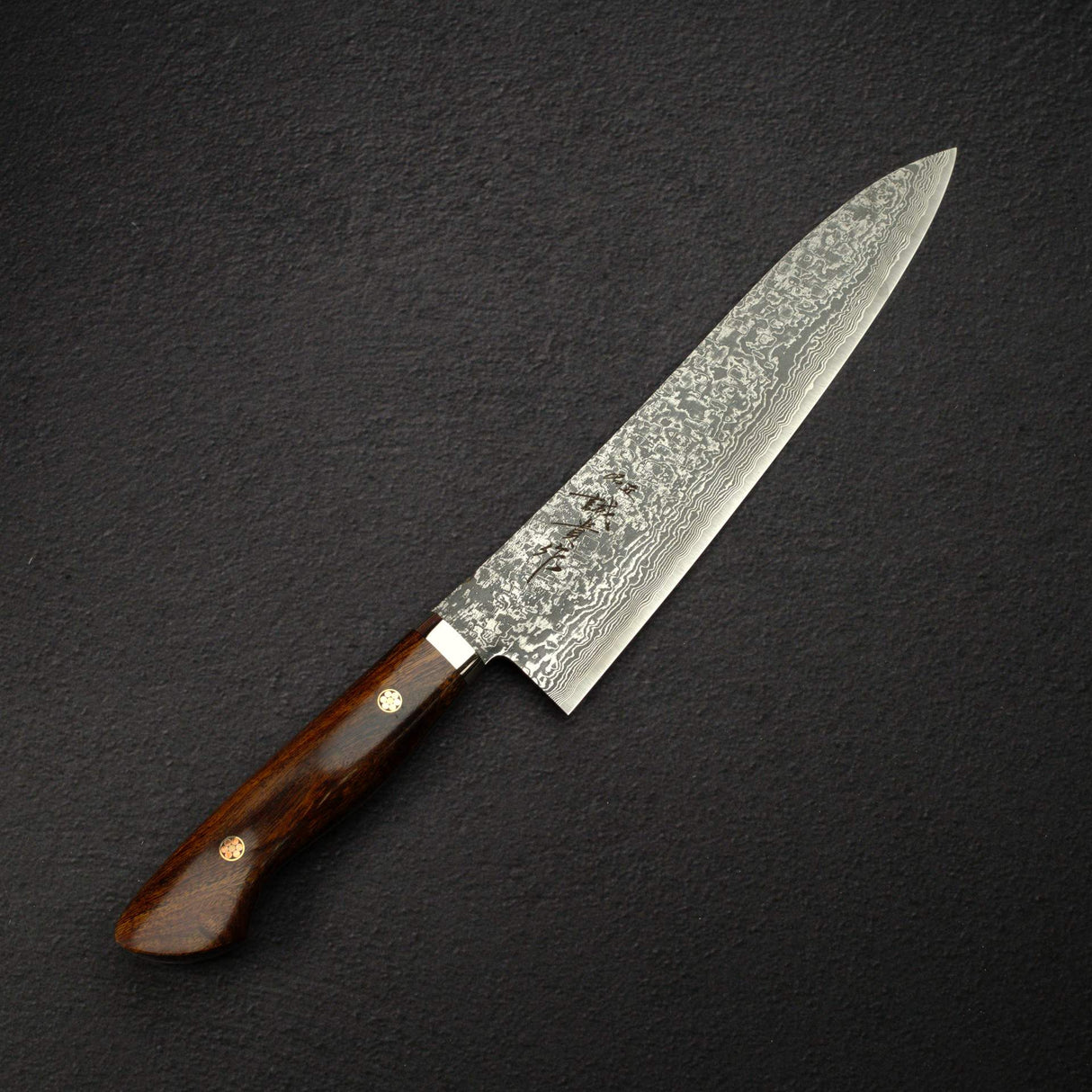 타나카 벤카마 R2 다마스커스 규토(셰프나이프) 240mm 아이언우드 웨스턴핸들 가드 포함