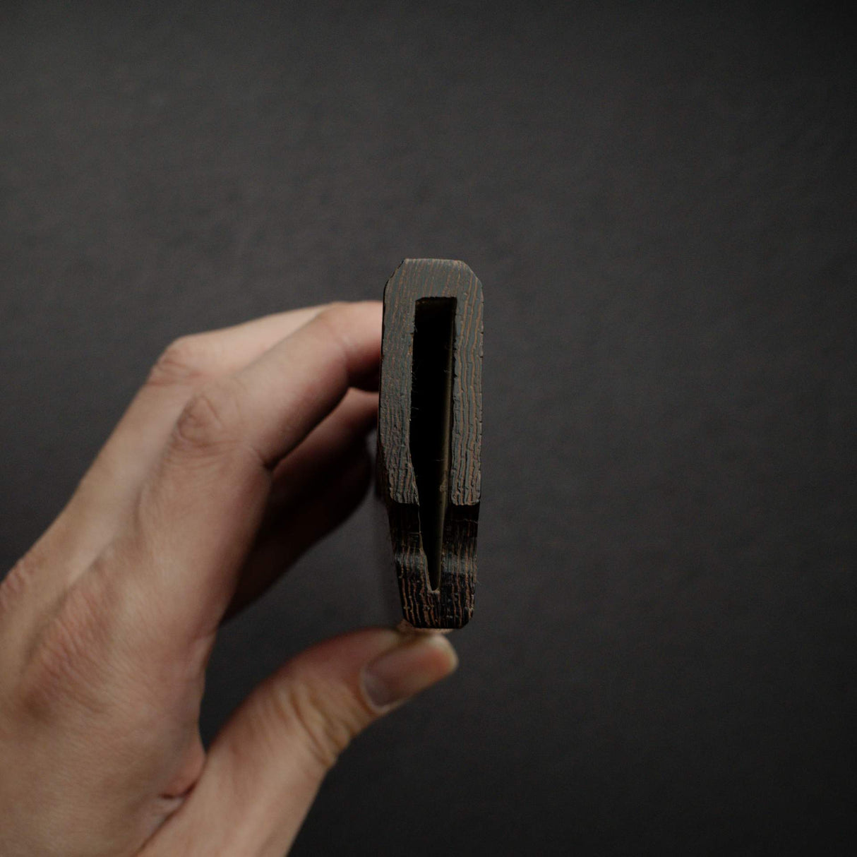 K&S Kritsuke (K-tip) Yanagiba Hardwood  Saya, Left Handed Standard Profile