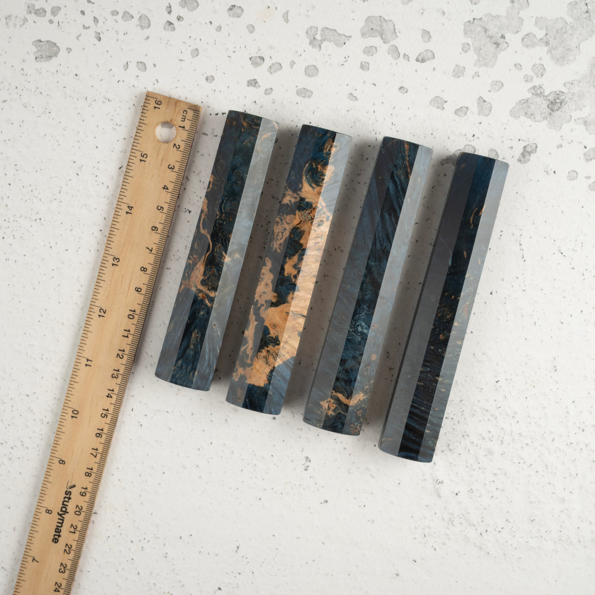 K&S Custom The Starry: Stabilized and Dyed Burl WA Handle, Slim Profile, K&S Custom