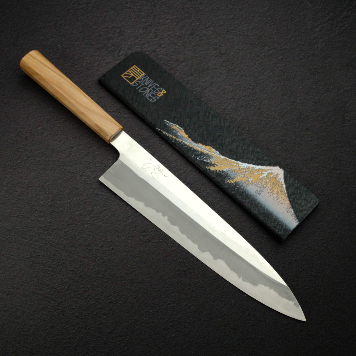 Hatsukokoro Komorebi Blue 2 Hon-kasumi Gyuto 240mm w/ Guard