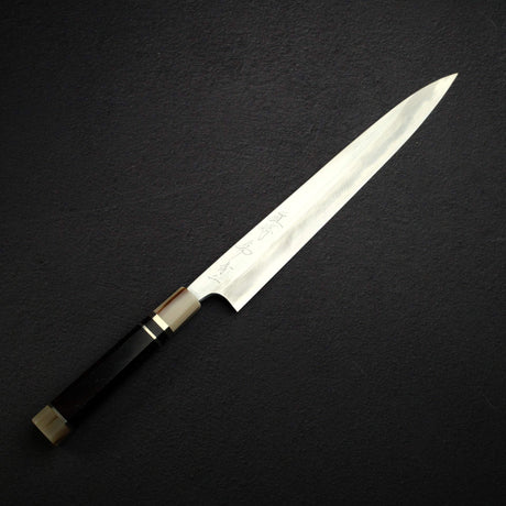 Mazaki Blue 2 Migaki Yanagiba 300mm w/ Triple Spacer Ebony Handle & Saya