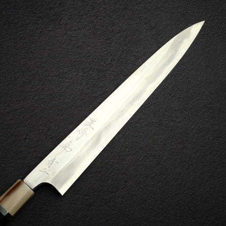 Mazaki Blue 2 Migaki Yanagiba 300mm w/ Triple Spacer Ebony Handle & Saya