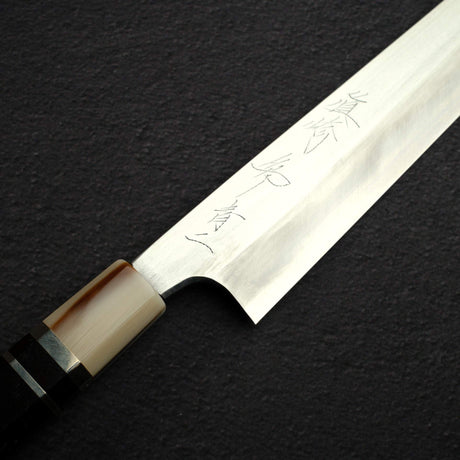 Mazaki Blue 2 Migaki Yanagiba 300mm w/ Triple Spacer Ebony Handle & Saya