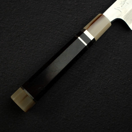 Mazaki Blue 2 Migaki Yanagiba 300mm w/ Triple Spacer Ebony Handle & Saya