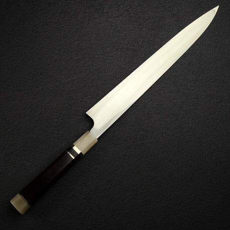 Mazaki Blue 2 Migaki Yanagiba 300mm w/ Triple Spacer Ebony Handle & Saya