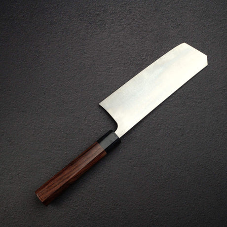 Shibata Koutetsu Chromax Boss Nakiri 175mm, Rosewood Handle