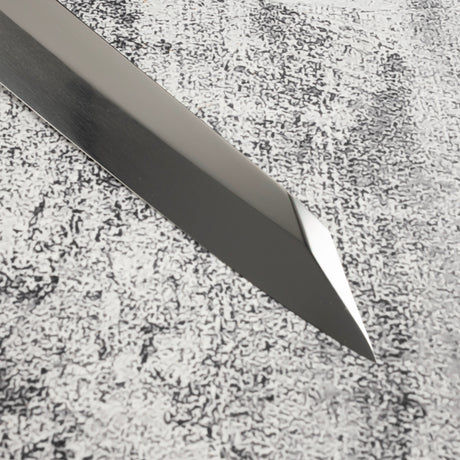 Exotic: Yoshikazu Ikeda Blue #1 Mizu-Honyaki K-tip Yanagiba 300mm with Blood Groove