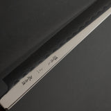 Exotic: Yoshikazu Ikeda Blue #1 Mizu-Honyaki K-tip Yanagiba 300mm with Blood Groove Ebony Set