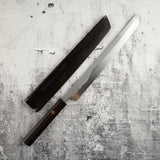 Exotic: Yoshikazu Ikeda Honyaki Mt. Fuji Hamon Sakimaru Takohiki 300mm Hand Sharpened Kasumi Finish