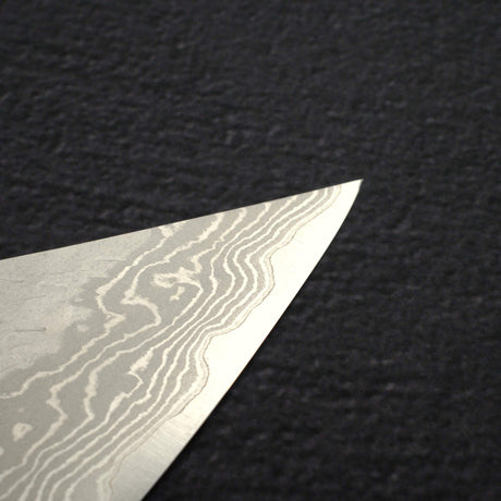 Nigara VG10 Damascus Tsuchime K-tip Gyuto 210mm Black Chacate Handle