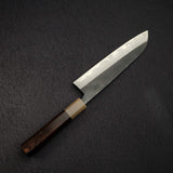 Naoto Blue 1 Damascus Kurouchi Santoku 180mm