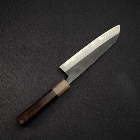 나오토 청1강 다마스커스 쿠로우치 산토쿠(다용도칼) 180mm