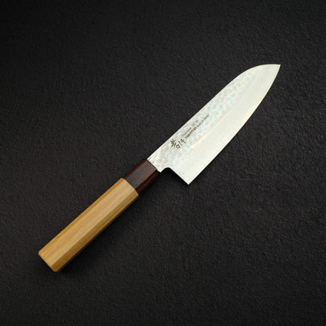 Sakai Takayuki VG10 33 Layer Damascus Santoku 170mm Teak Handle