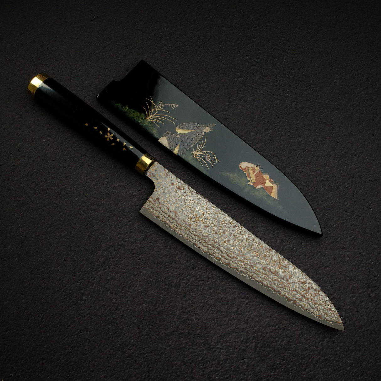 사지 타케시 마키에 우루시 VG10W 규토(셰프나이프) 210mm