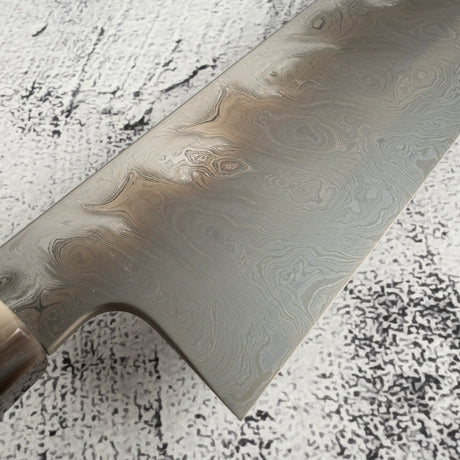 Exotic: Shoichi Hashimoto (橋本庄市) Chihaya (ちはやふる・千早)  Blue / White Coreless Gyuto 210mm