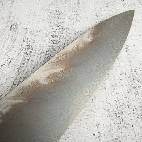 Exotic: Shoichi Hashimoto (橋本庄市) Chihaya (ちはやふる・千早)  Blue / White Coreless Gyuto 210mm