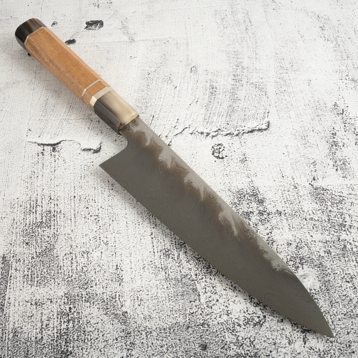 Exotic: Shoichi Hashimoto (橋本庄市) Chihaya (ちはやふる・千早)  Blue / White Coreless Gyuto 210mm