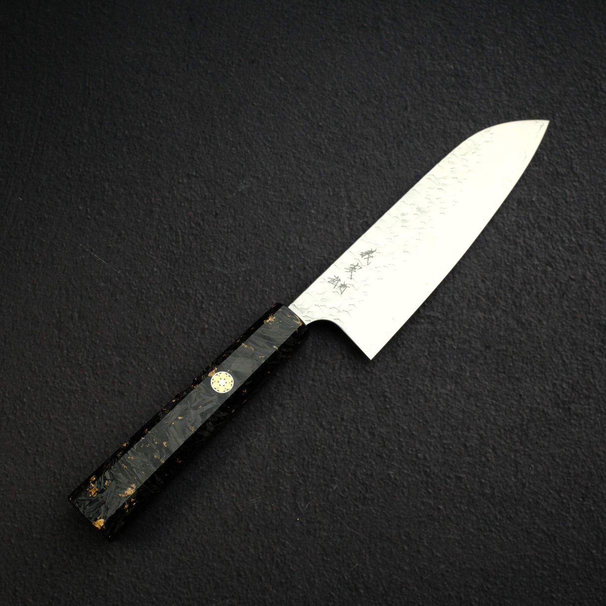 Yoshimi Kato Hyo SG2 Santoku 170mm,  Carbon Fibre Handle