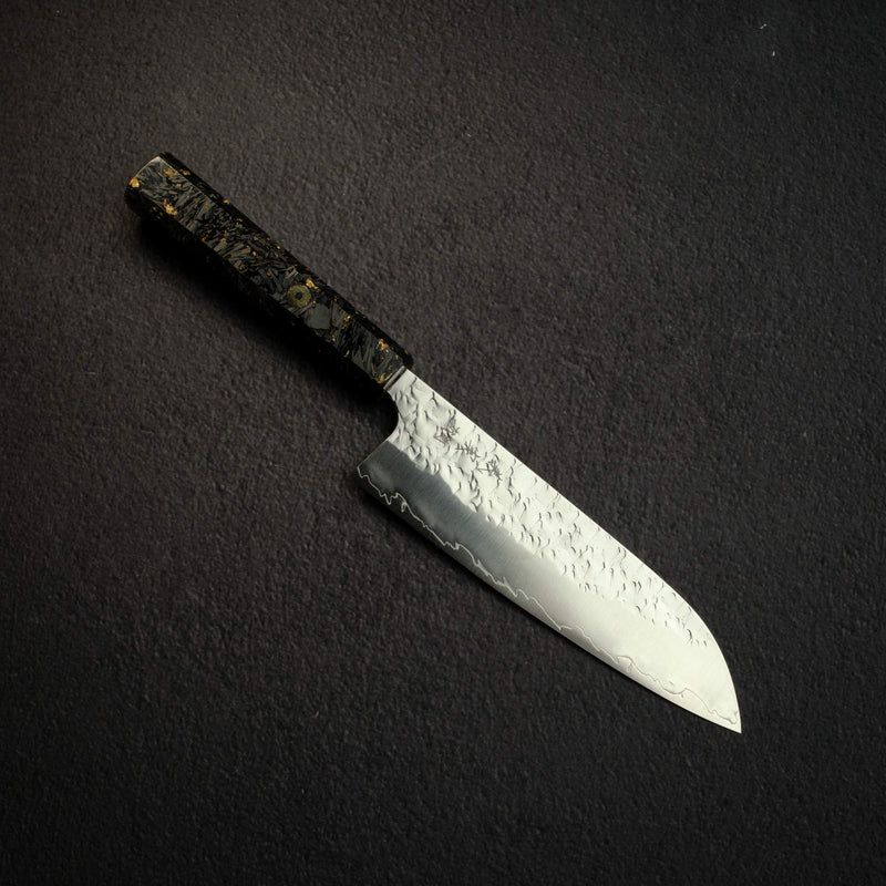 Yoshimi Kato Hyo SG2 Santoku 170mm,  Carbon Fibre Handle