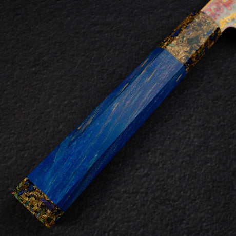 Hatsukokoro Kujaku V-Toku-2 Sujihiki 270mm Rainbow Damascus Finish Purple