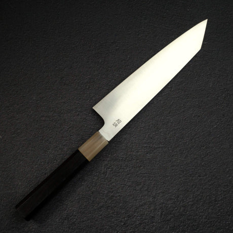 Sukenari ZDP-189 Hairline K-tip Gyuto 210mm, Ebony Handle with Blonde/Marble Ferrule