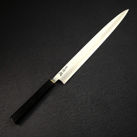 Sukenari HAP40 Mirror Polished Yanagiba 330 mm, Ebony Brass Handle