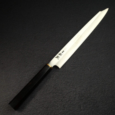 Sukenari Blue 2 K-tip Yanagiba 270mm, Ebony Brass Handle