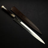 Sukenari VG10 Damascus Yanagiba 330mm, Ebony Three Spacer Handle