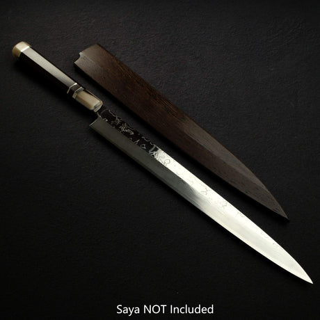 Sukenari VG10 Damascus Yanagiba 330mm, Ebony Three Spacer Handle