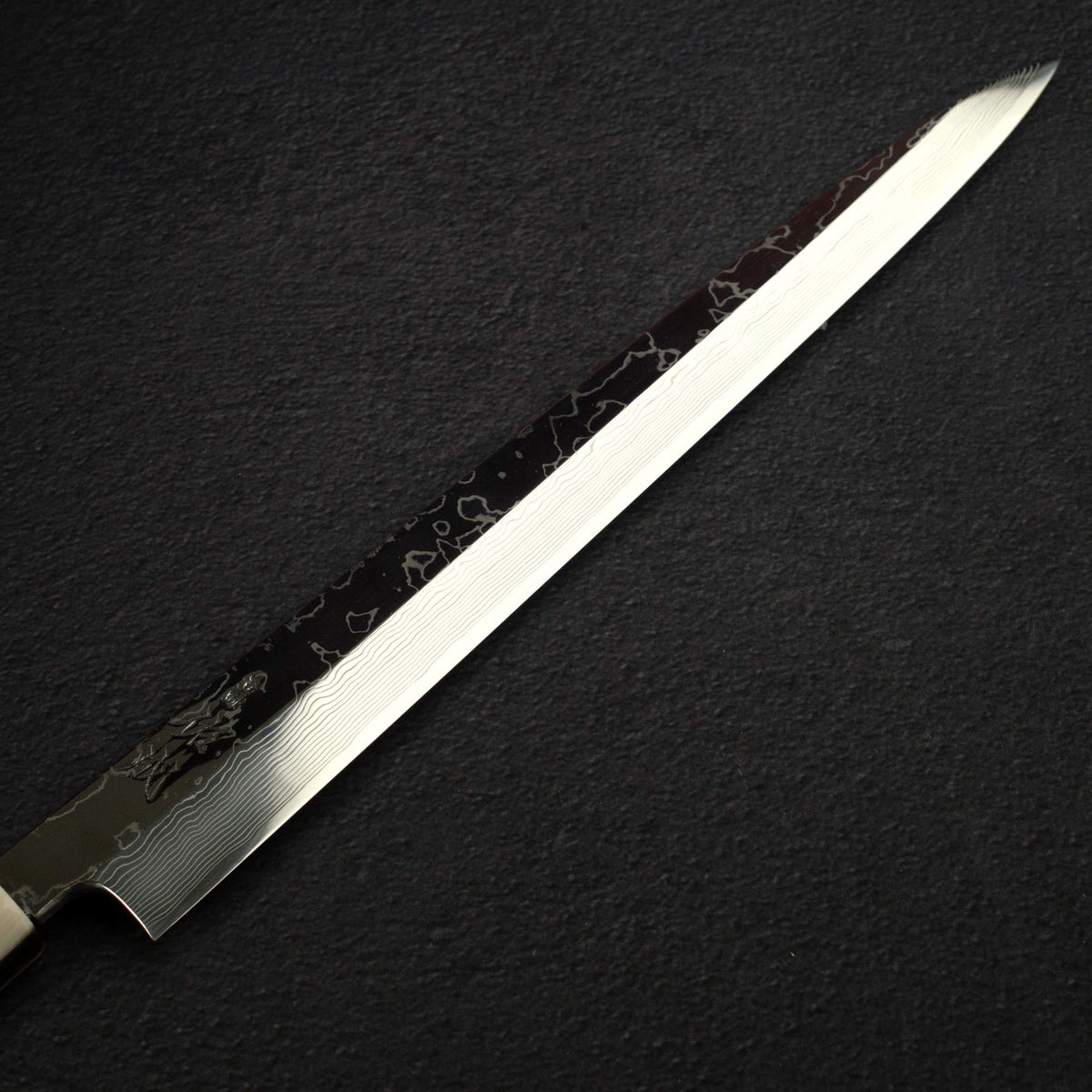 Sukenari VG10 Damascus Yanagiba 330mm, Ebony Three Spacer Handle