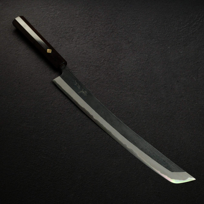 Tsunehisa Blue 2 "Samurai" Sakimaru Sujihiki 300mm, Ebony with Mosaic Pin Handle
