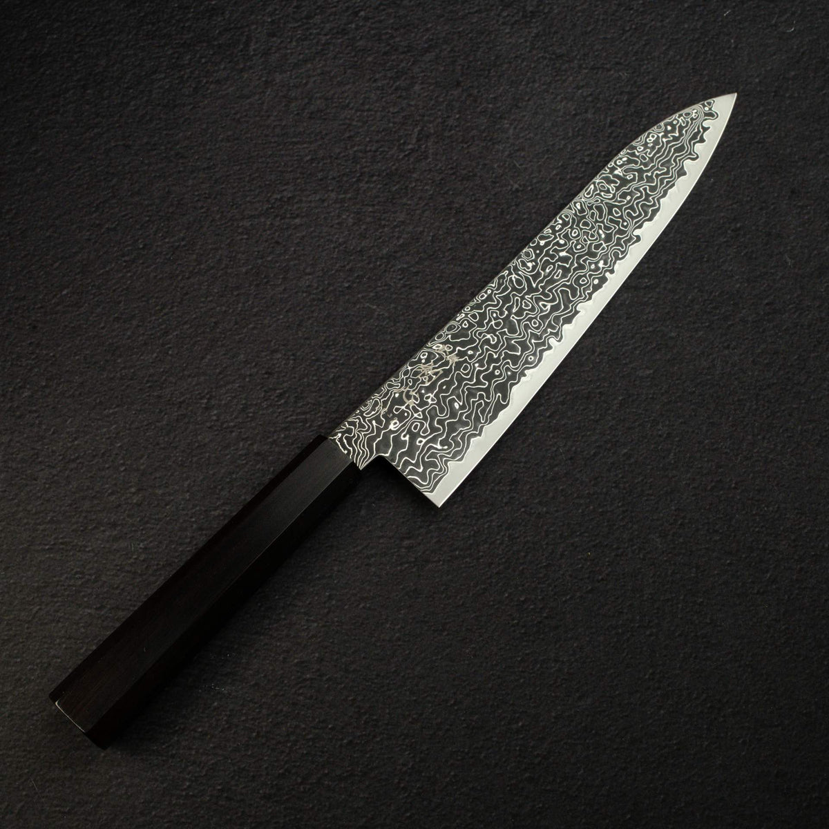 하츠코코로 류효 SG2 블랙 다마스커스 규토(셰프나이프) 210mm 에보니 핸들